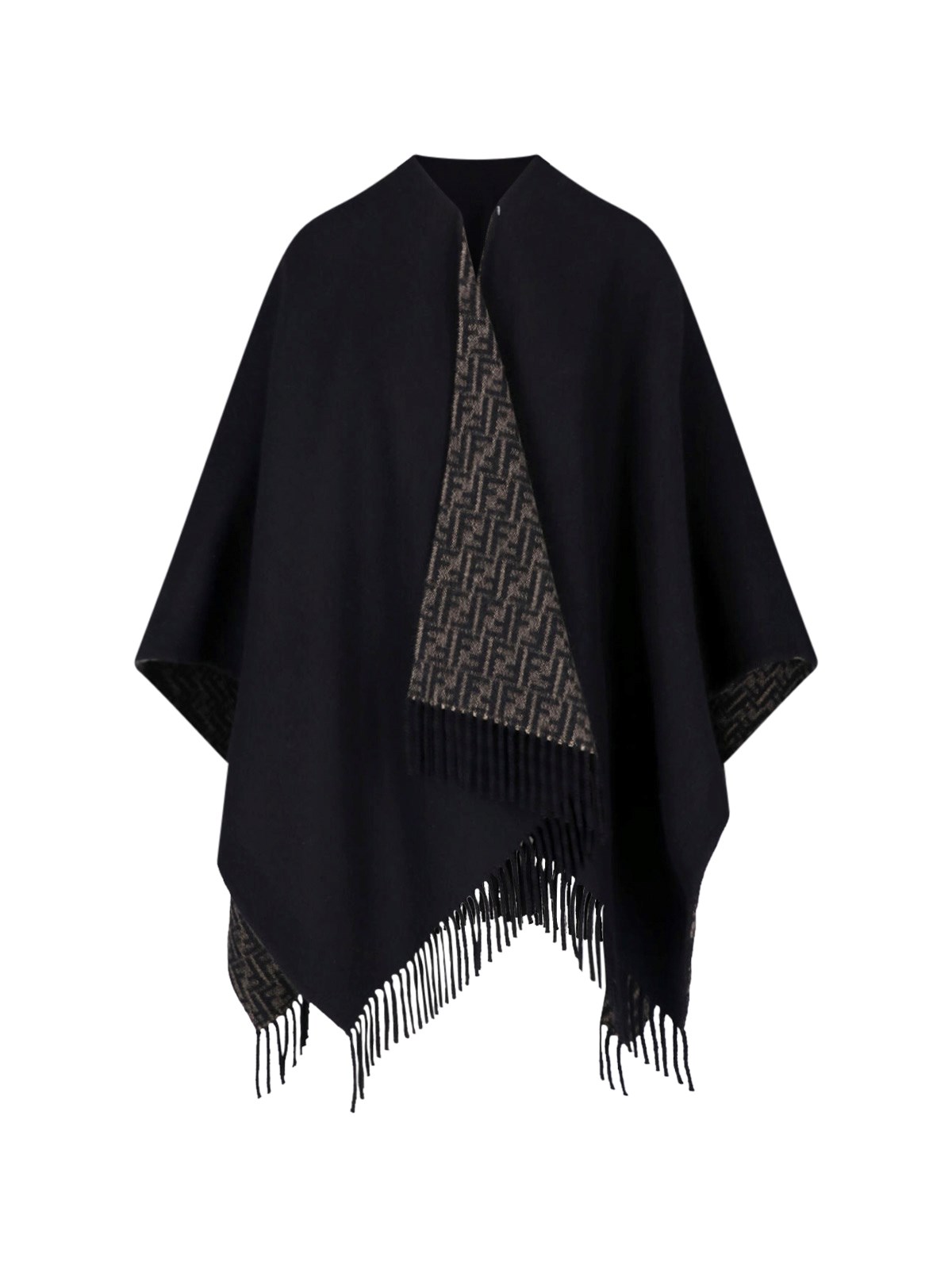 Fendi Reversible Wool And Cashmere Cape