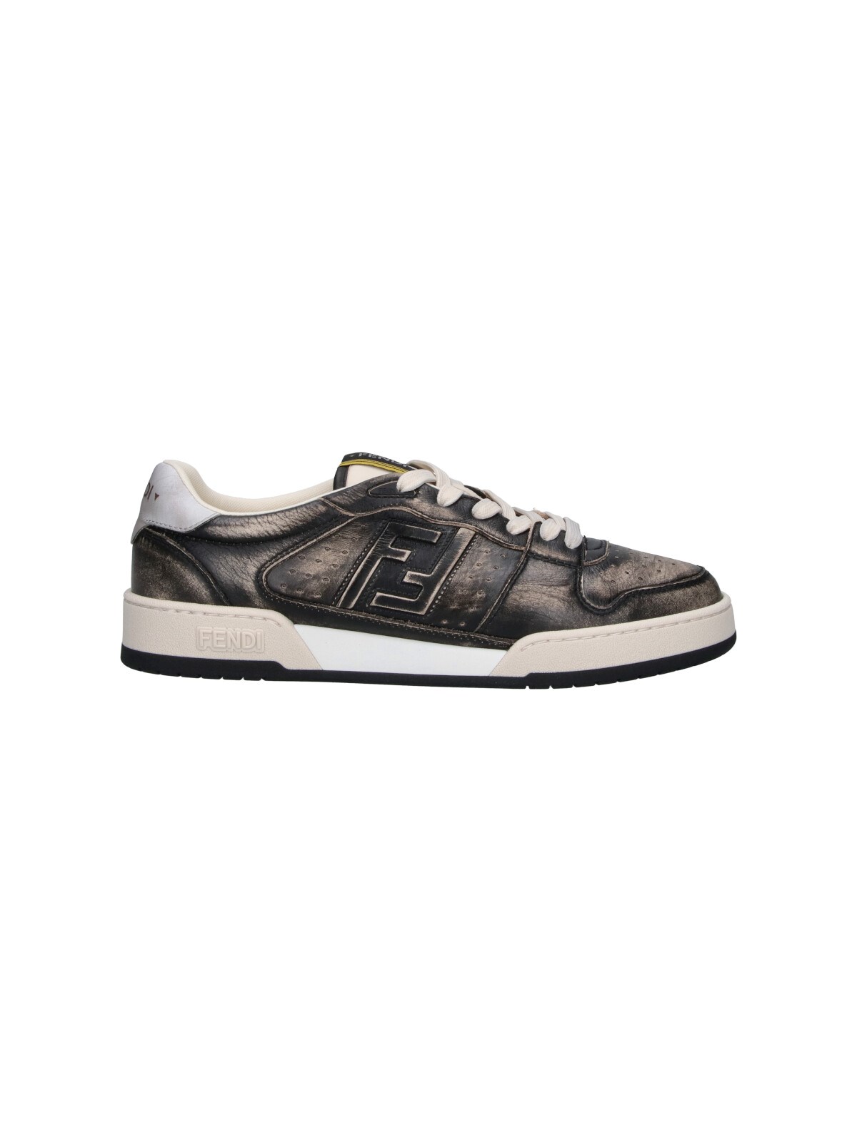 Fendi Distressed-Effect Ff Logo Sneakers
