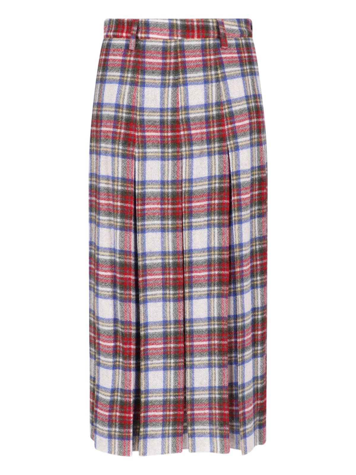Mm6 Maison Margiela Women's Multi Midi Skirt With Tartan Pattern