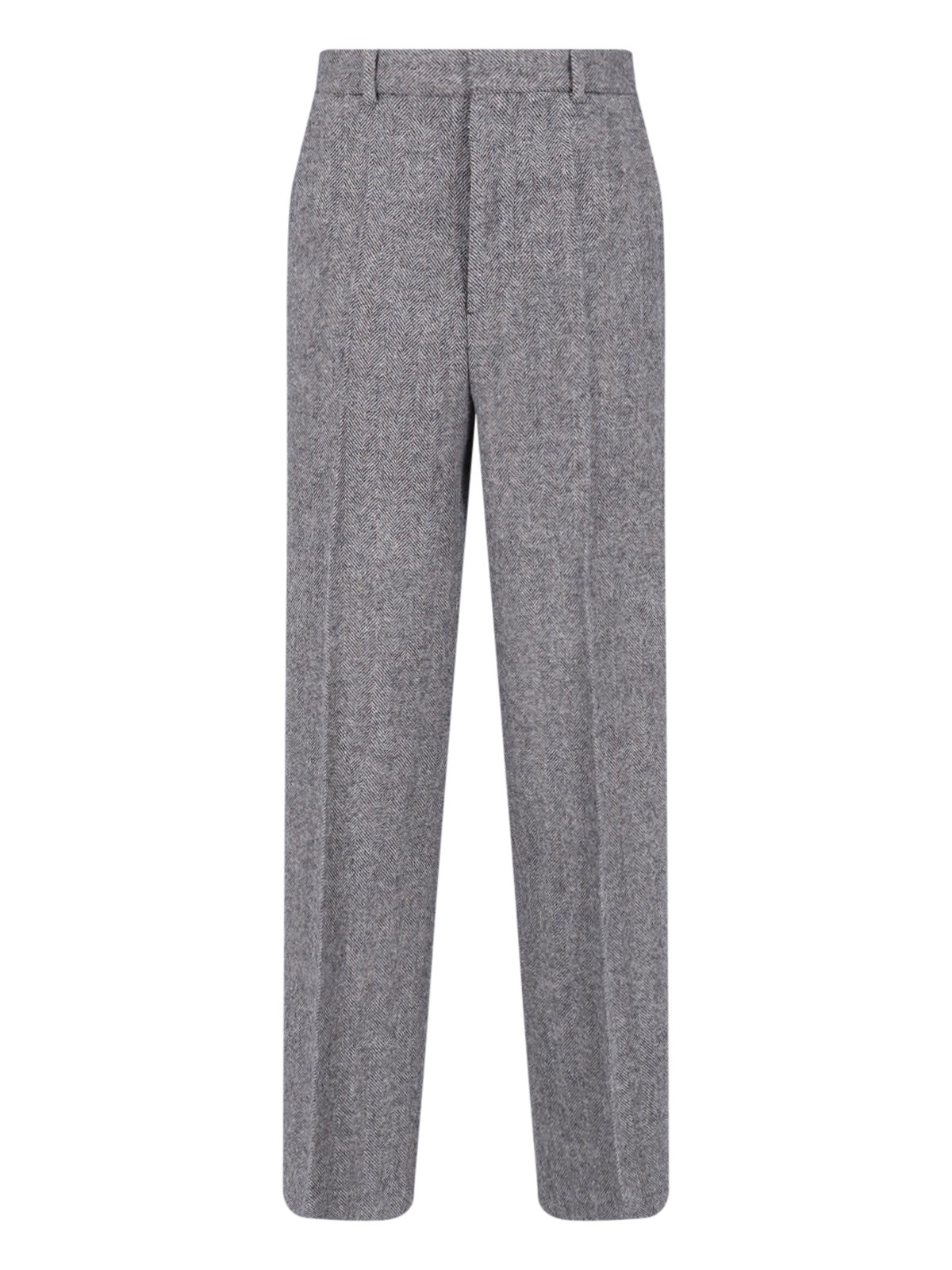 Maison Margiela Men's Gray Tailored Wool Trousers