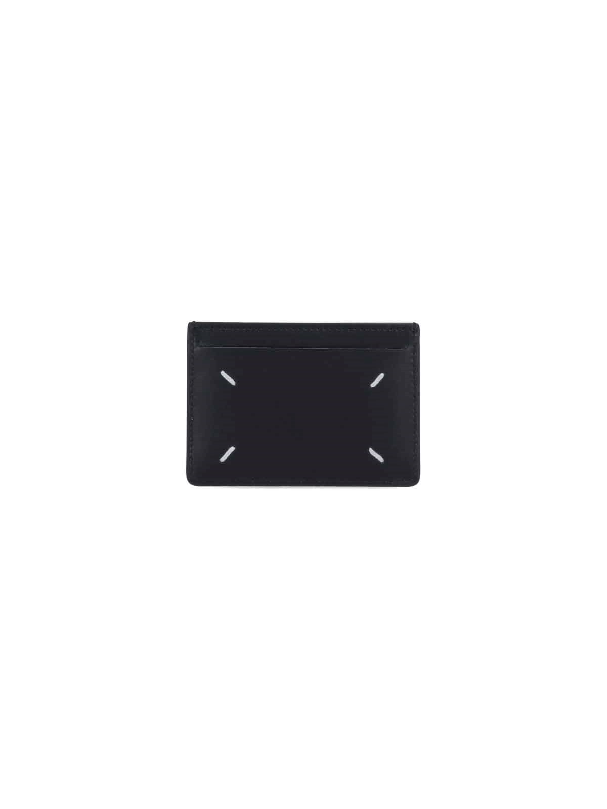 Maison Margiela Cardholder "four Stitches" In Black