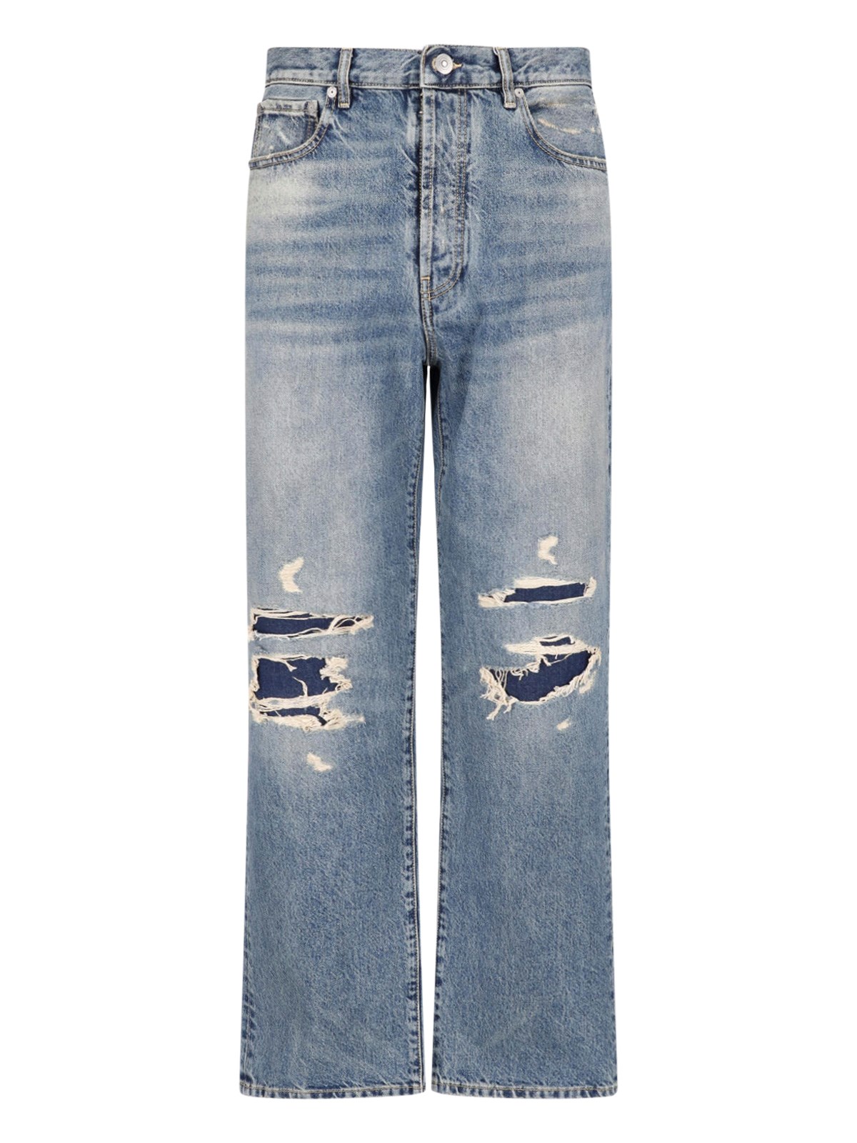 Maison Margiela Men's Blue Wide-Leg Jeans