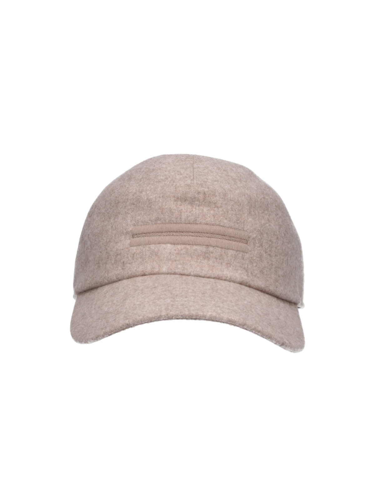 Zegna Uomo Taupe Cappello Baseball In Cashmere
