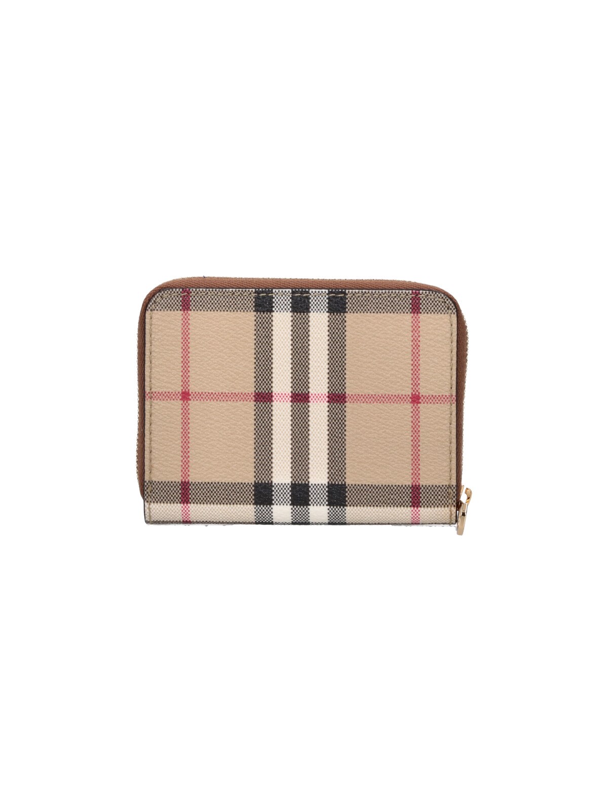 Burberry Donna Beige Portafoglio Zip "Check"