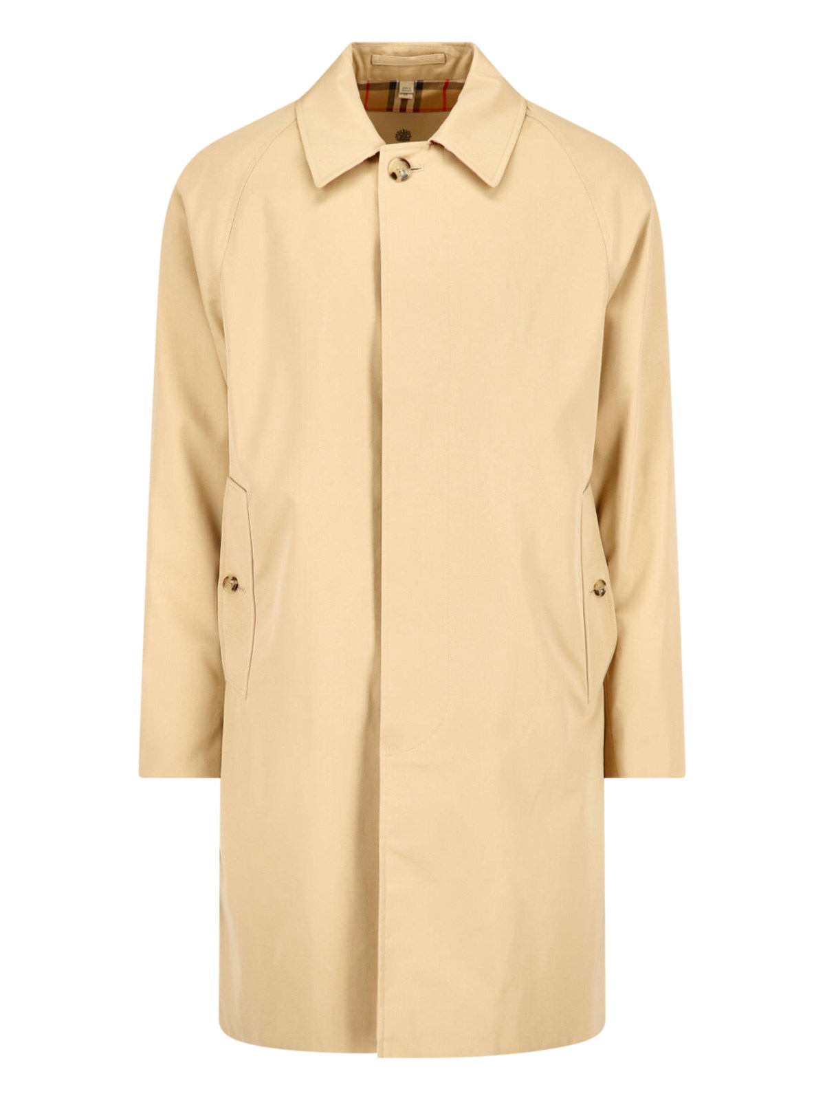 Burberry Cotton Trench Coat — Beige