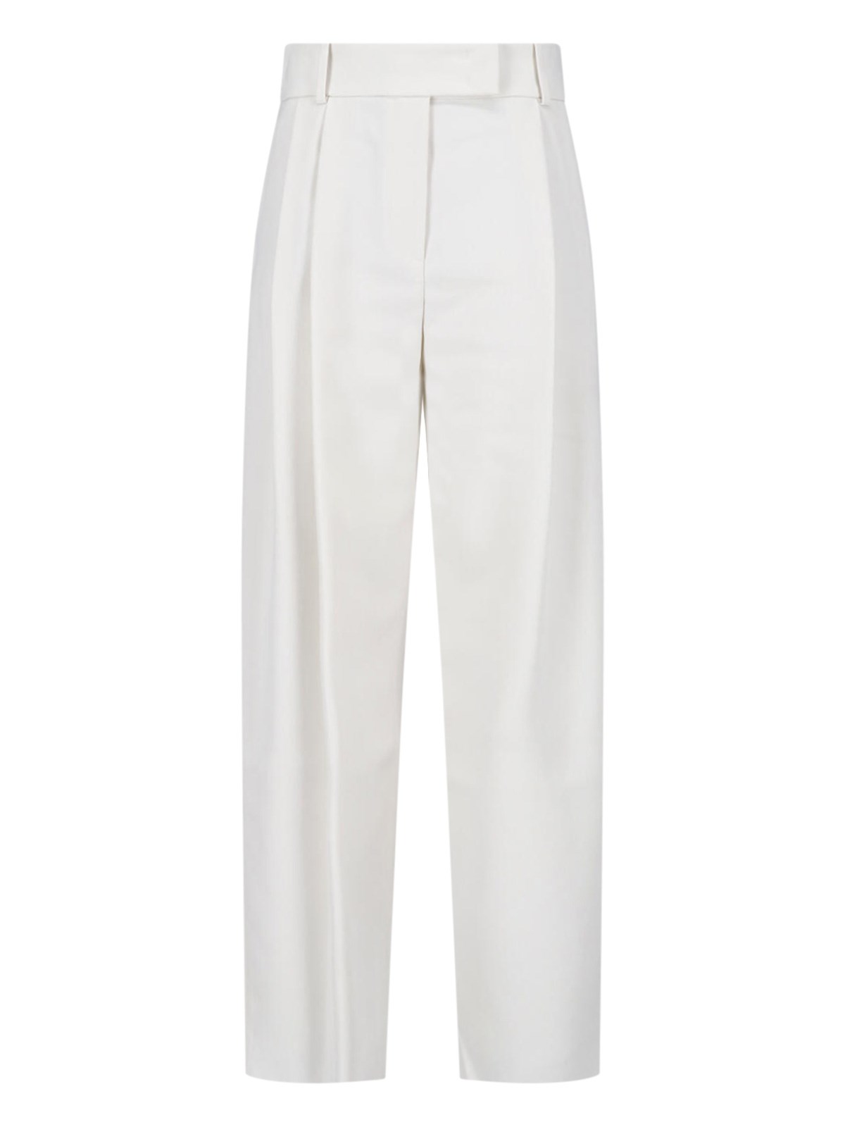 Giorgio Armani Women's White Tailored Silk Trousers