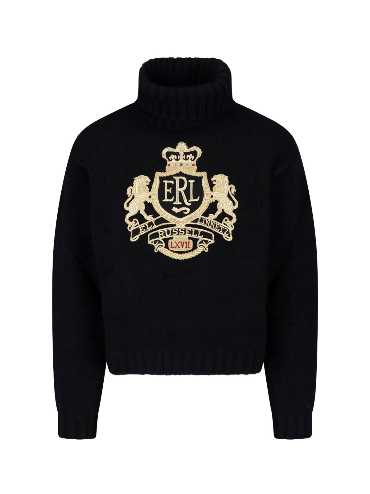 Erl Black Alpaca Blend Logo Sweater Erl