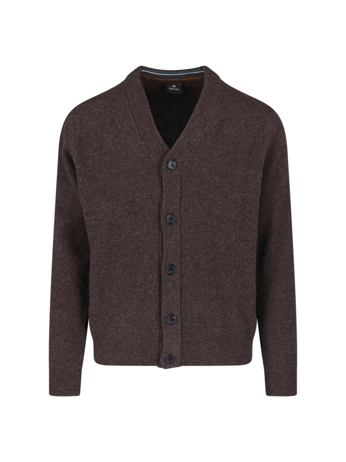 Paul Smith Men's Brown Merino Wool Cardigan