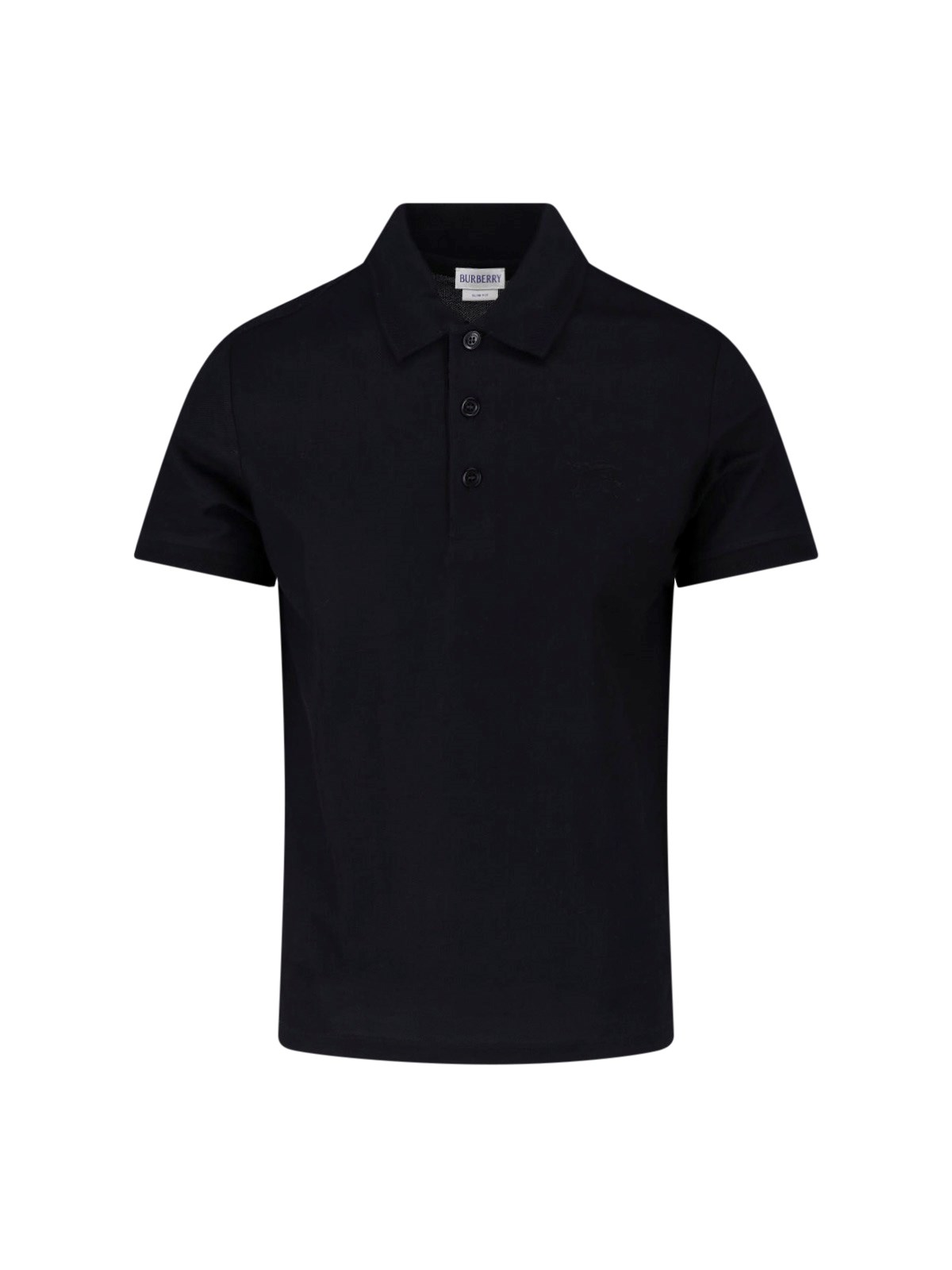BURBERRY The 'Eddie' Black Polo Shirt