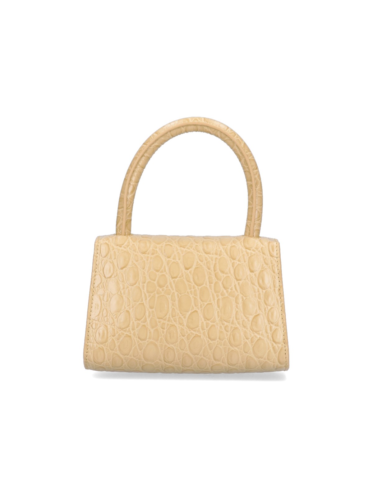 ☆【BY FAR】☆MINI CIRCULAR CROCO LEATHER TOP HANDLE BAG☆ BY FAR Women's Mini Croco Top Handle Bag - Black | Coggles
