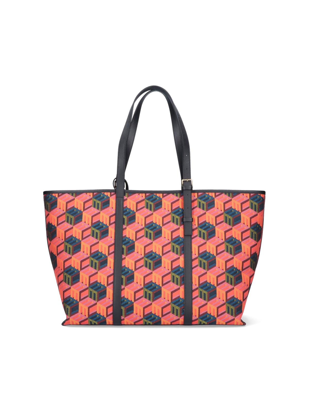 MCM Logo Jacquard Top Handle Tote Bag