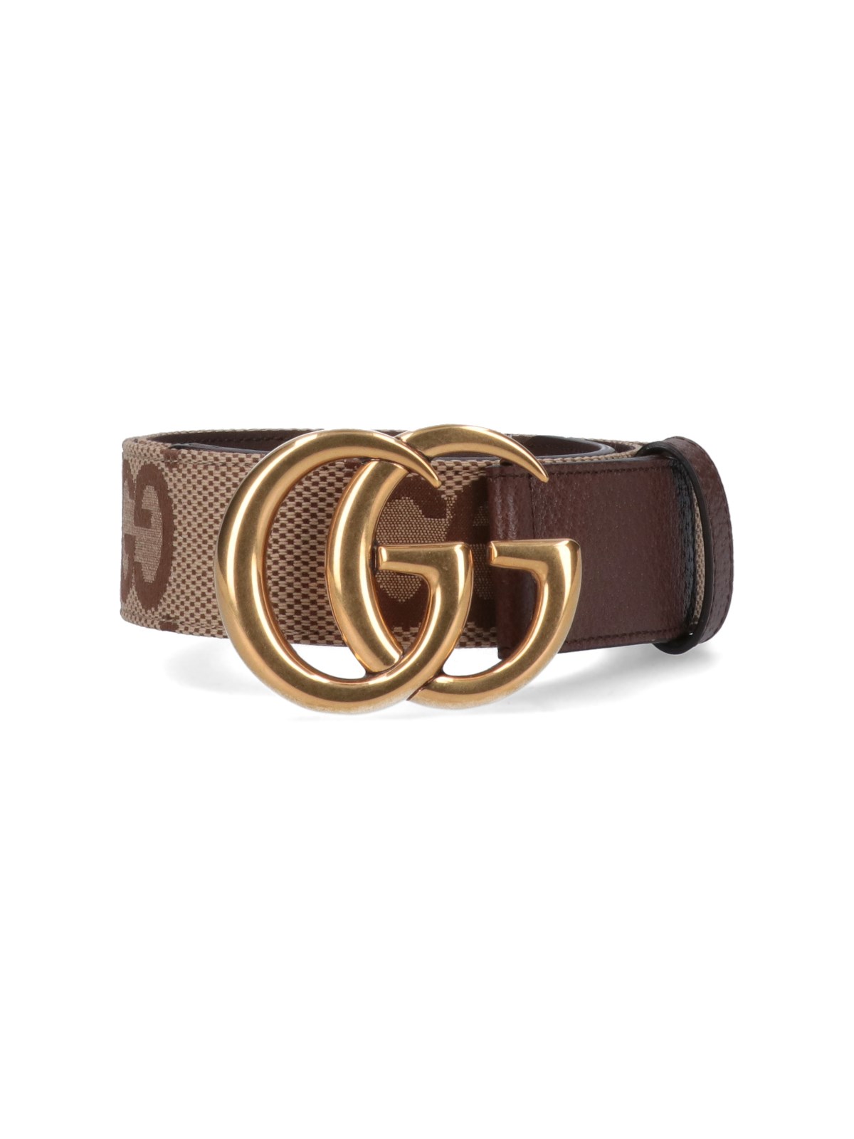 Gucci 'jumbo Gg Marmont' Belt In Beige
