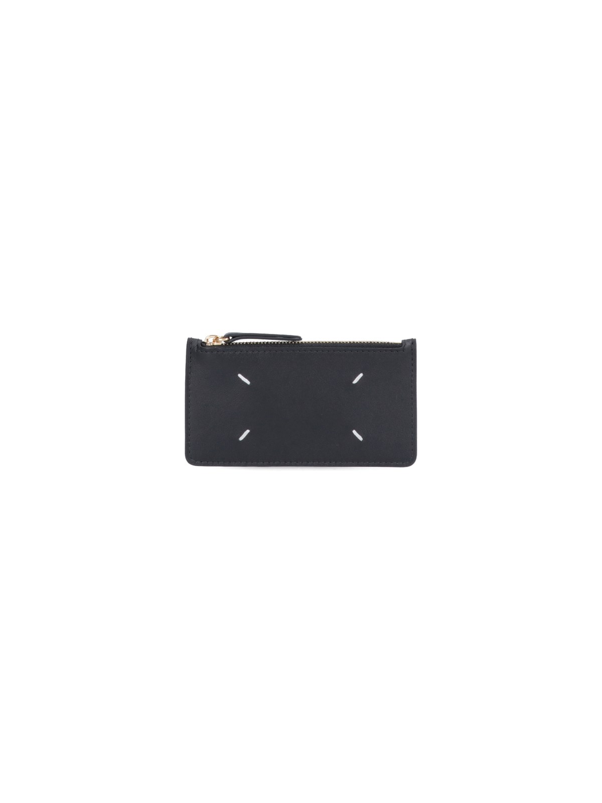 Shop Maison Margiela Leather Cardholder In Black  