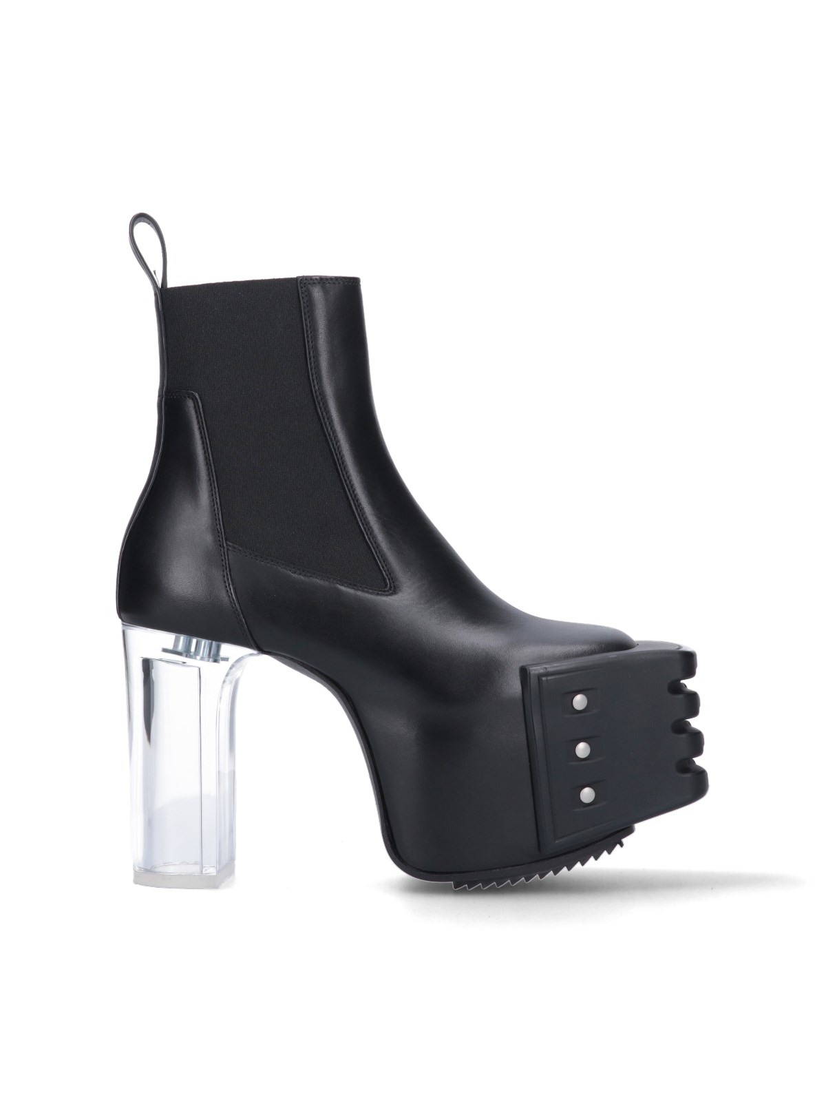 RICK OWENS "STROBE GRILLED" PLATEAU BOOTS
