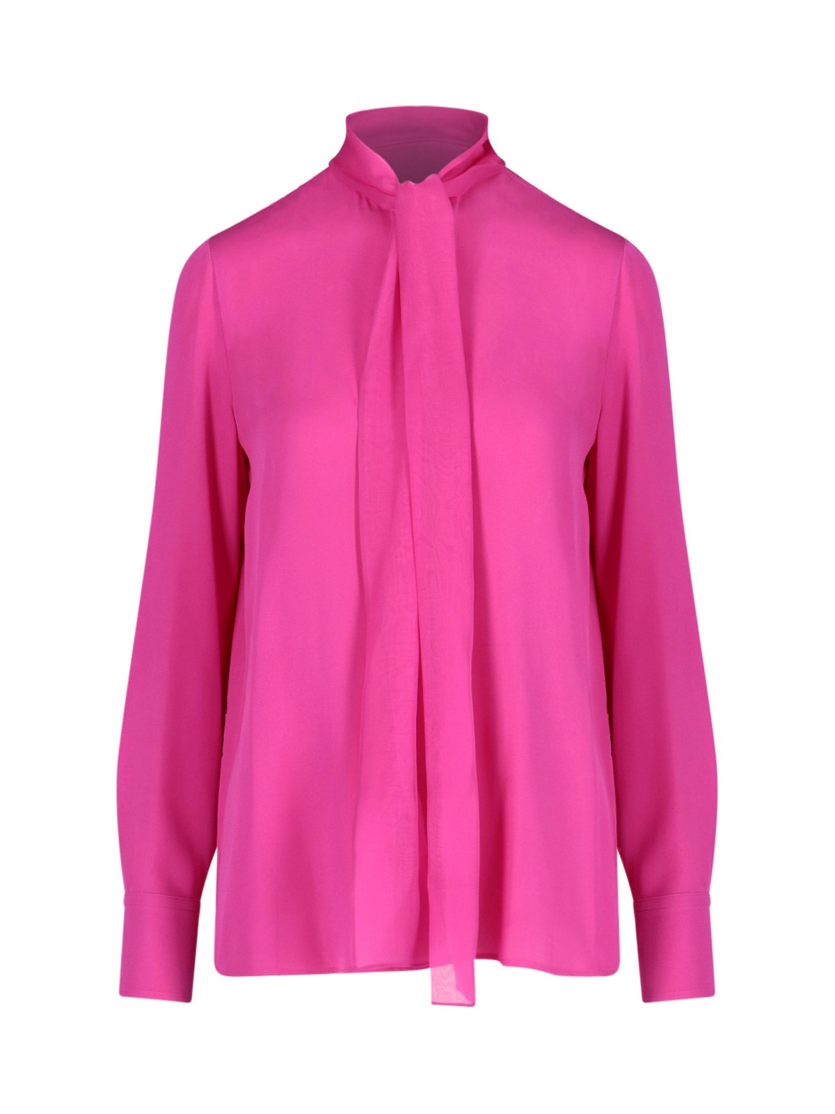 Valentino Garavani Woman Shirt Fuchsia Size 2 Silk In Rosa