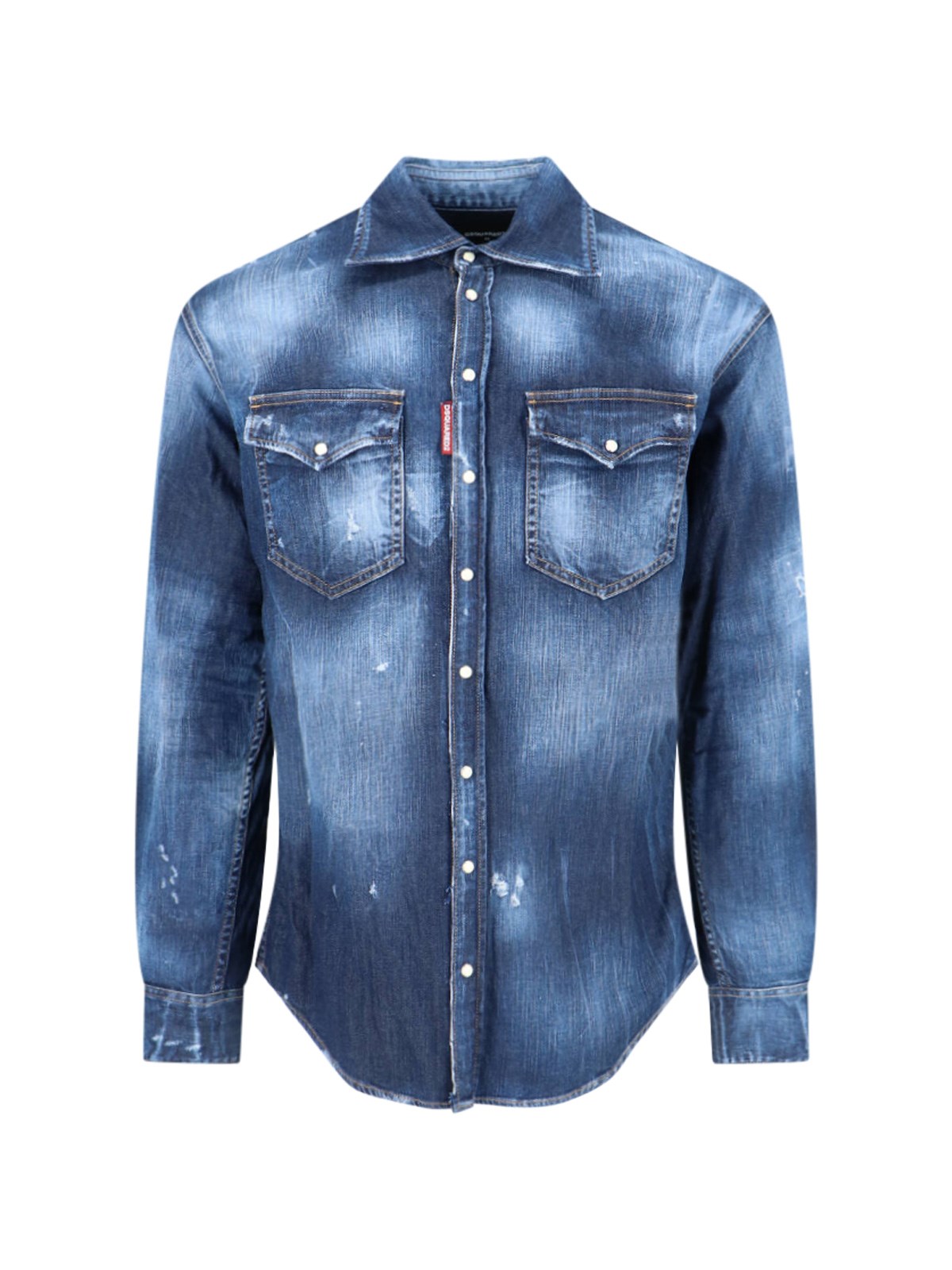 Shop Dsquared2 Denim Shirt In Blue