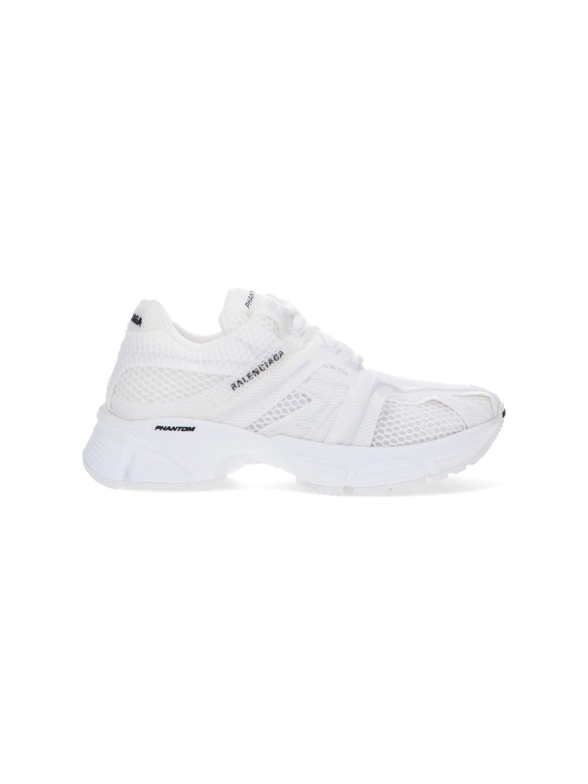 Balenciaga Modern White Sneakers With Breathable Mesh Upper In Bianco