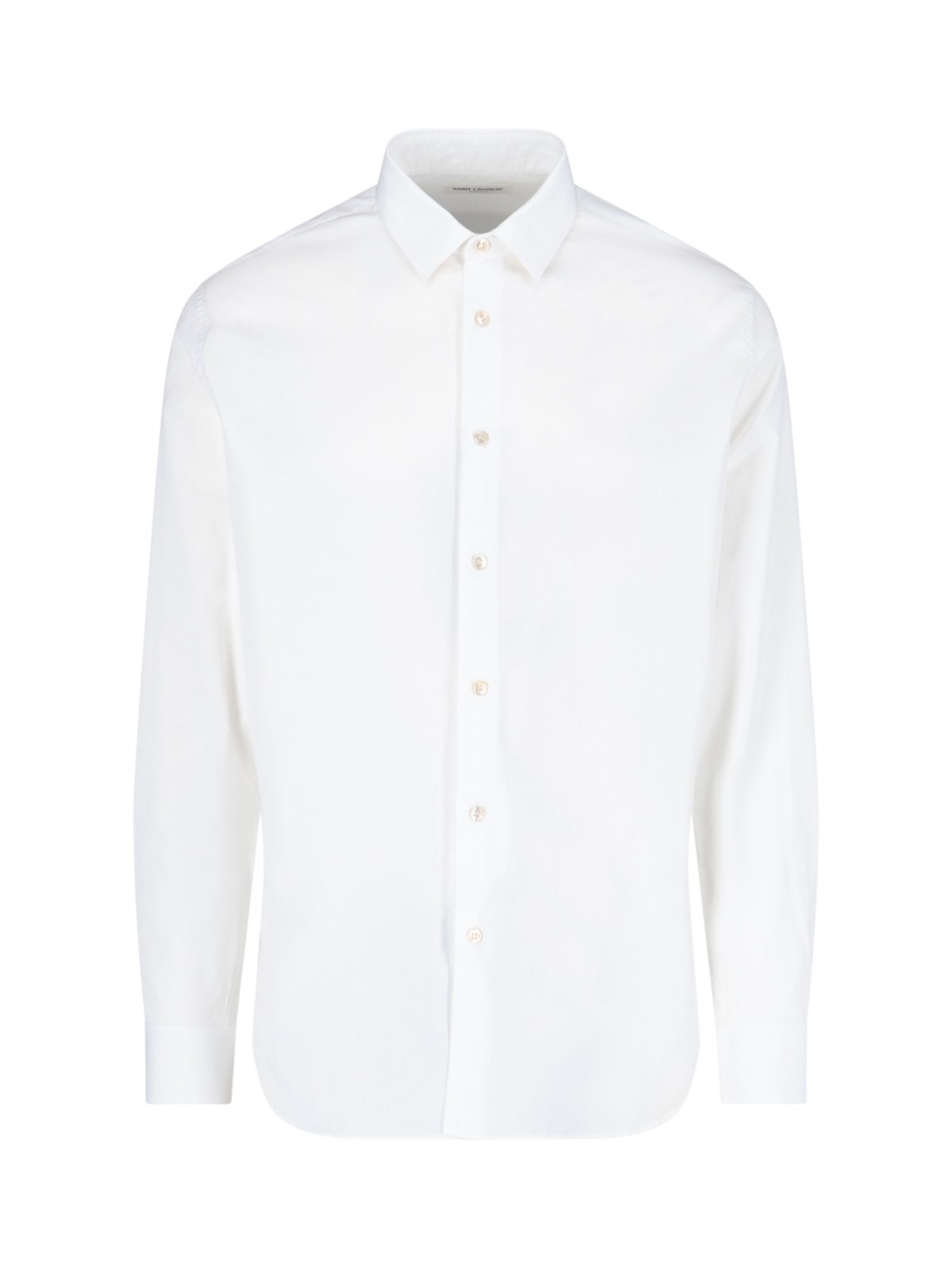 Saint Laurent Cotton Poplin Cassandre Shirt Clothing In White
