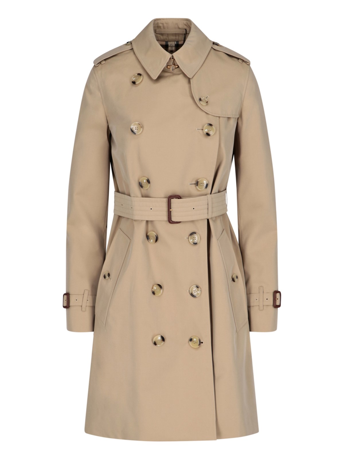 Burberry Chelsea Heritage Double-breasted Trench Coat In Beige