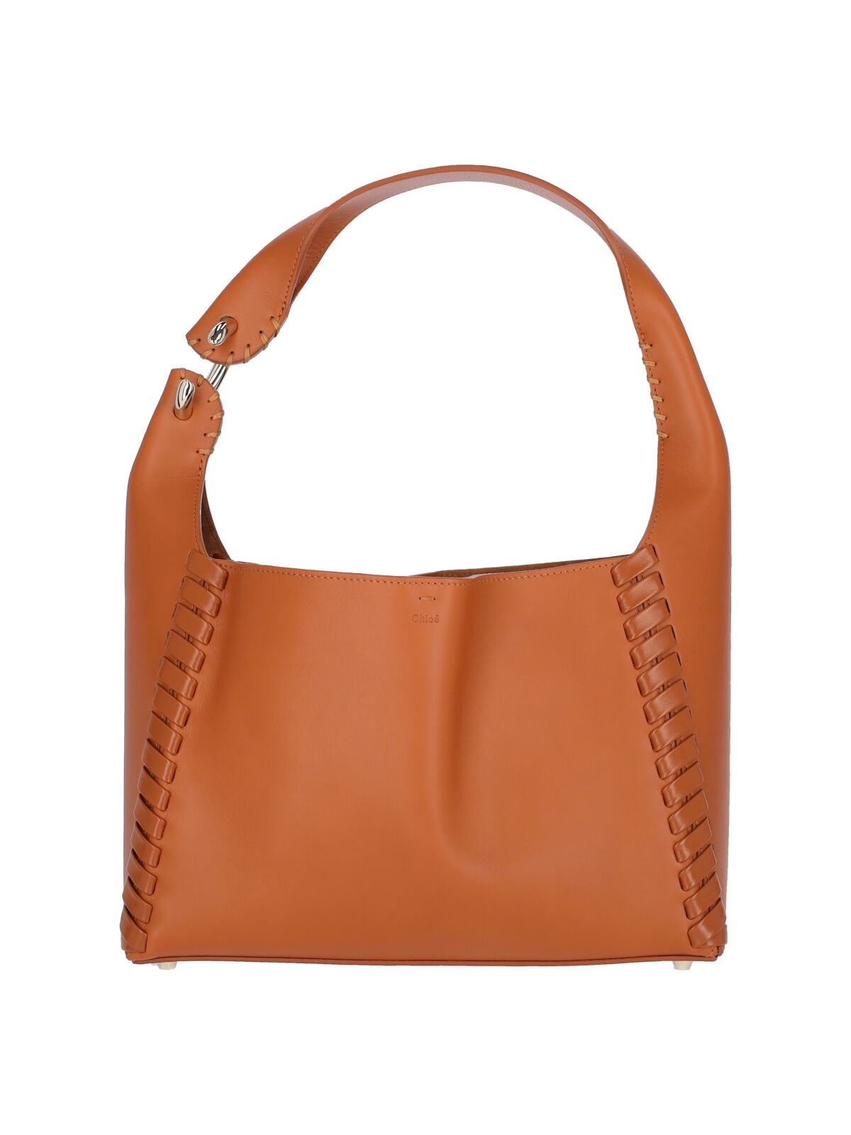 Chloé Logo Shoulder Bag In Brown