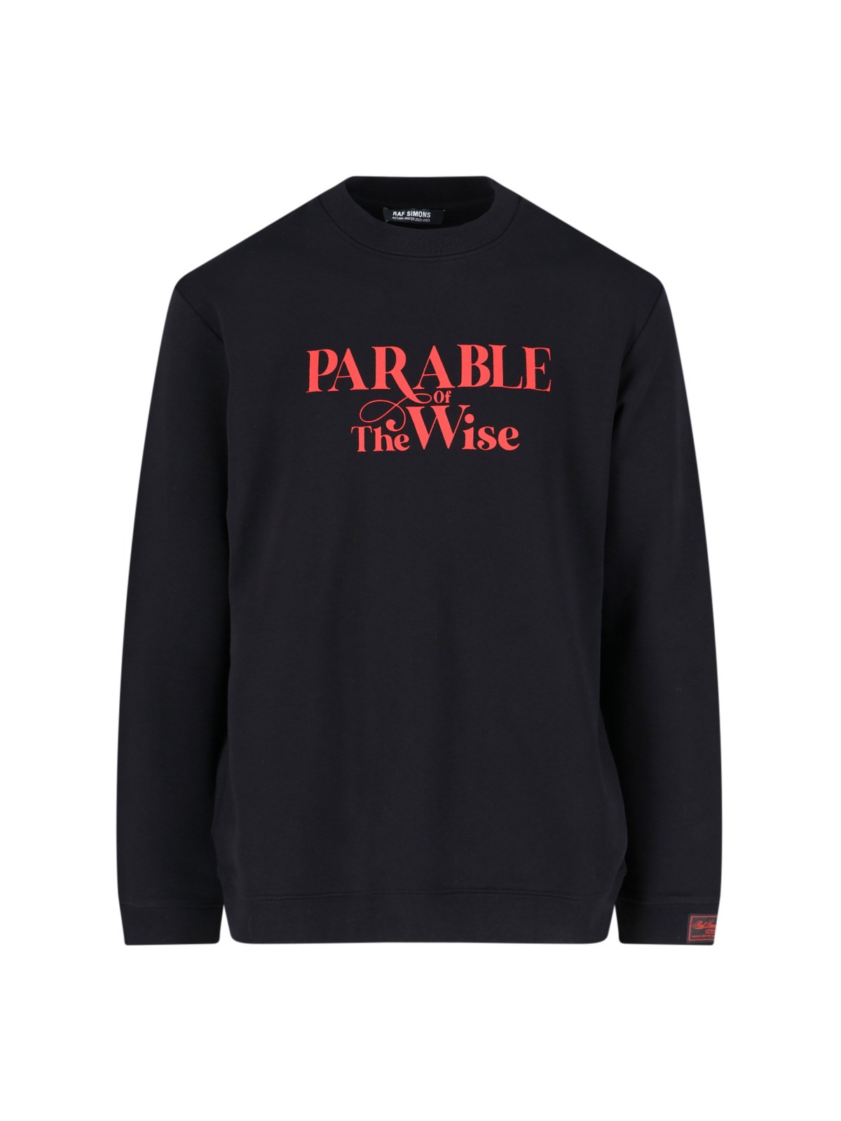 Raf Simons Parable-print Cotton-jersey Sweatshirt In Nero