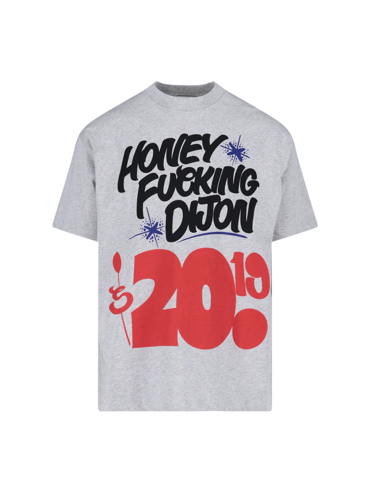 Honey Fucking Dijon Logo-print Graphic T-shirt In Grigio