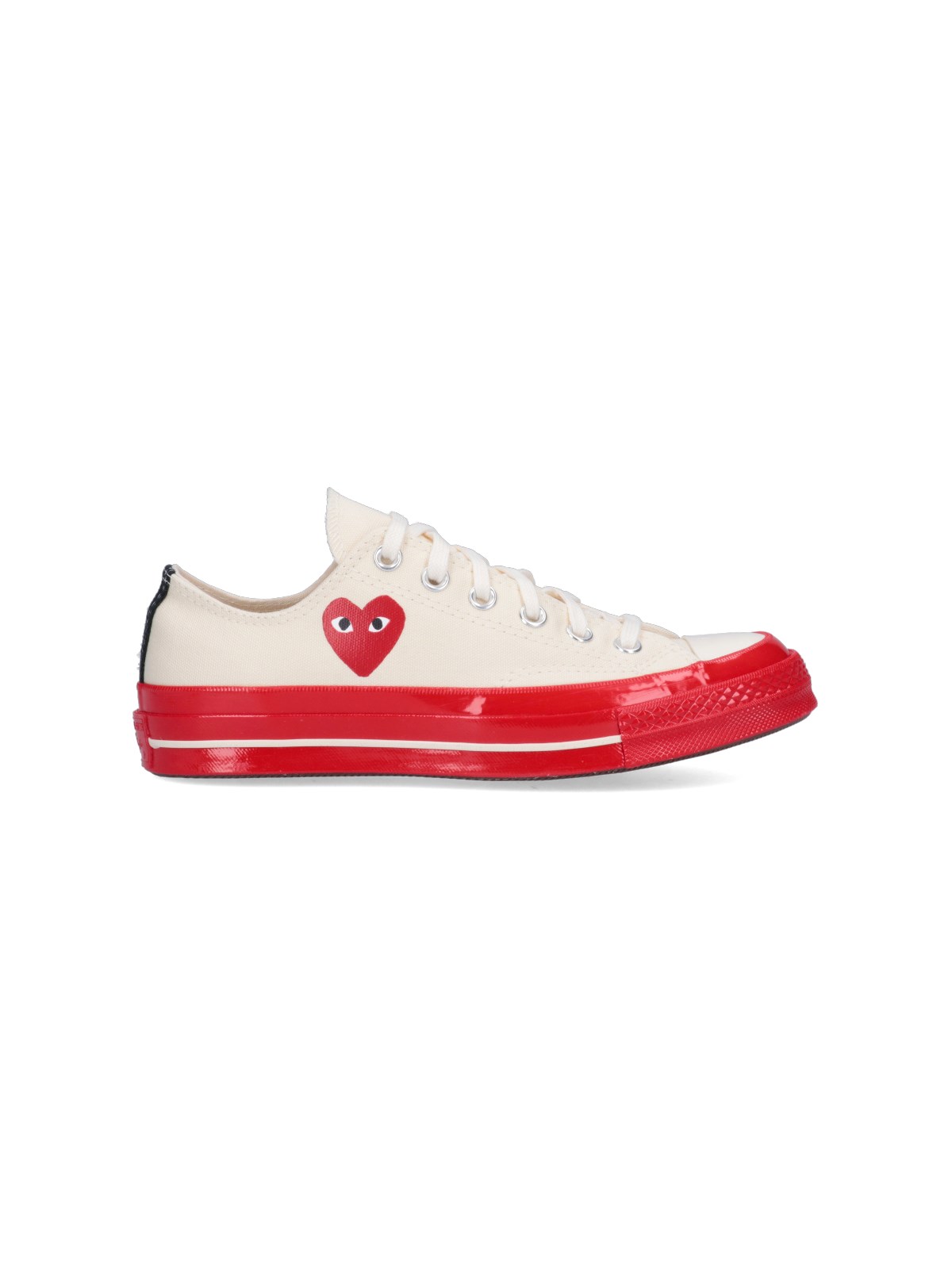 Shop Comme Des Garçons Play X Converse 'chuck 70' Low Top Sneakers In Bianco