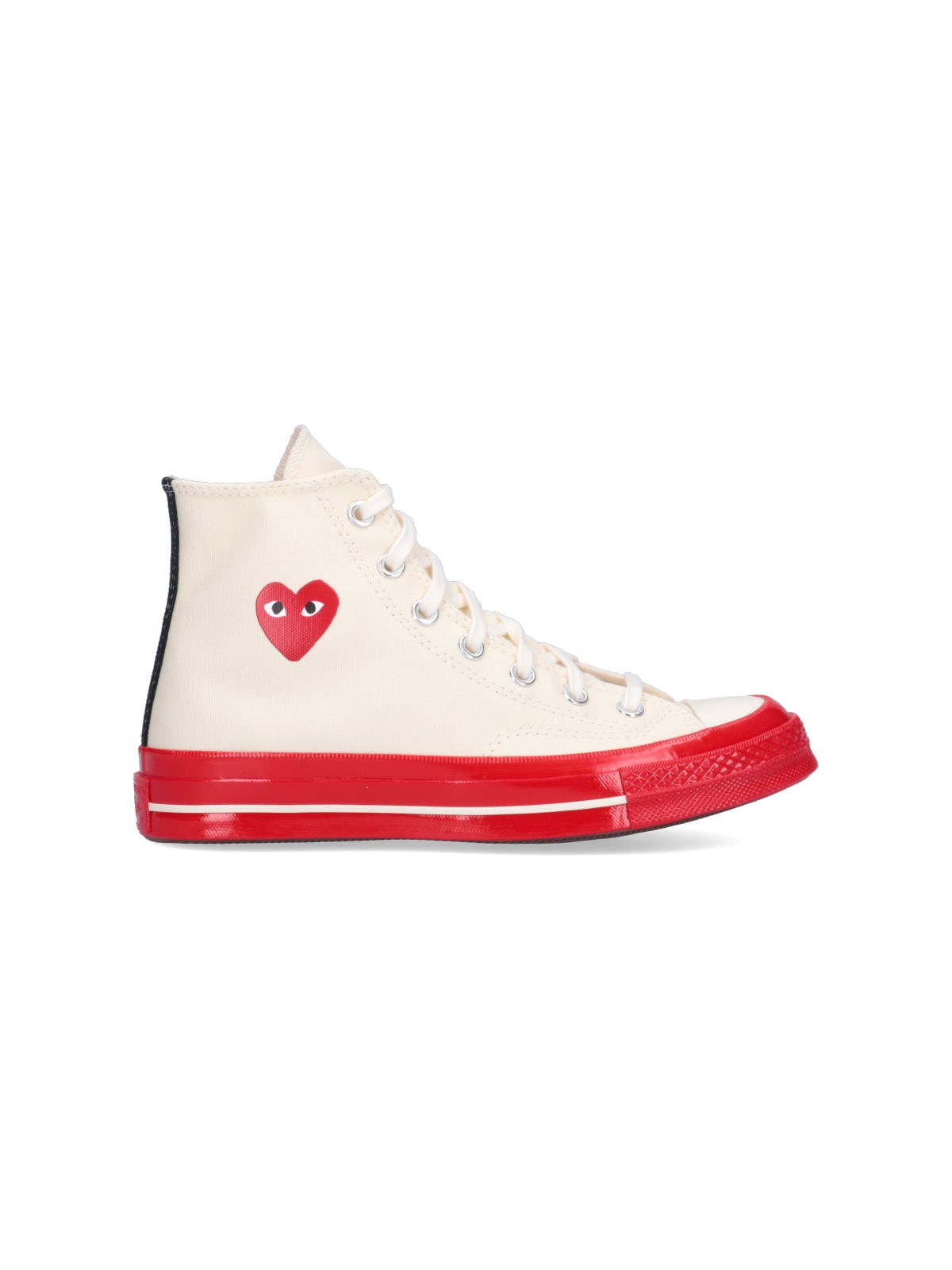 Shop Comme Des Garçons Play X Converse 'chuck 70' High Top Sneakers In Bianco