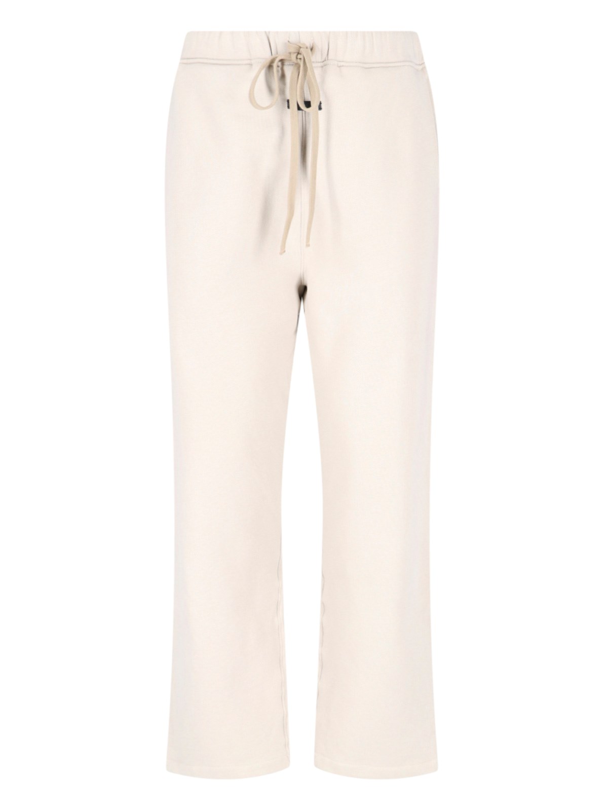 Fear Of God Grey Track Pants With Adjustable Drawstring In Crema