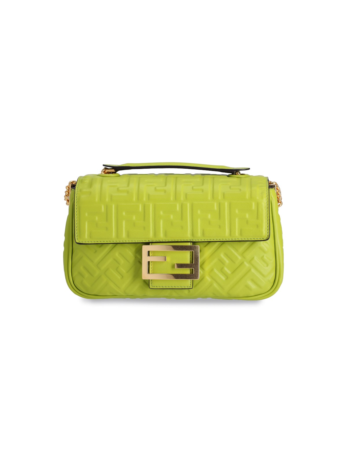 Fendi 'baguette Chain Midi' Shoulder Bag In Green