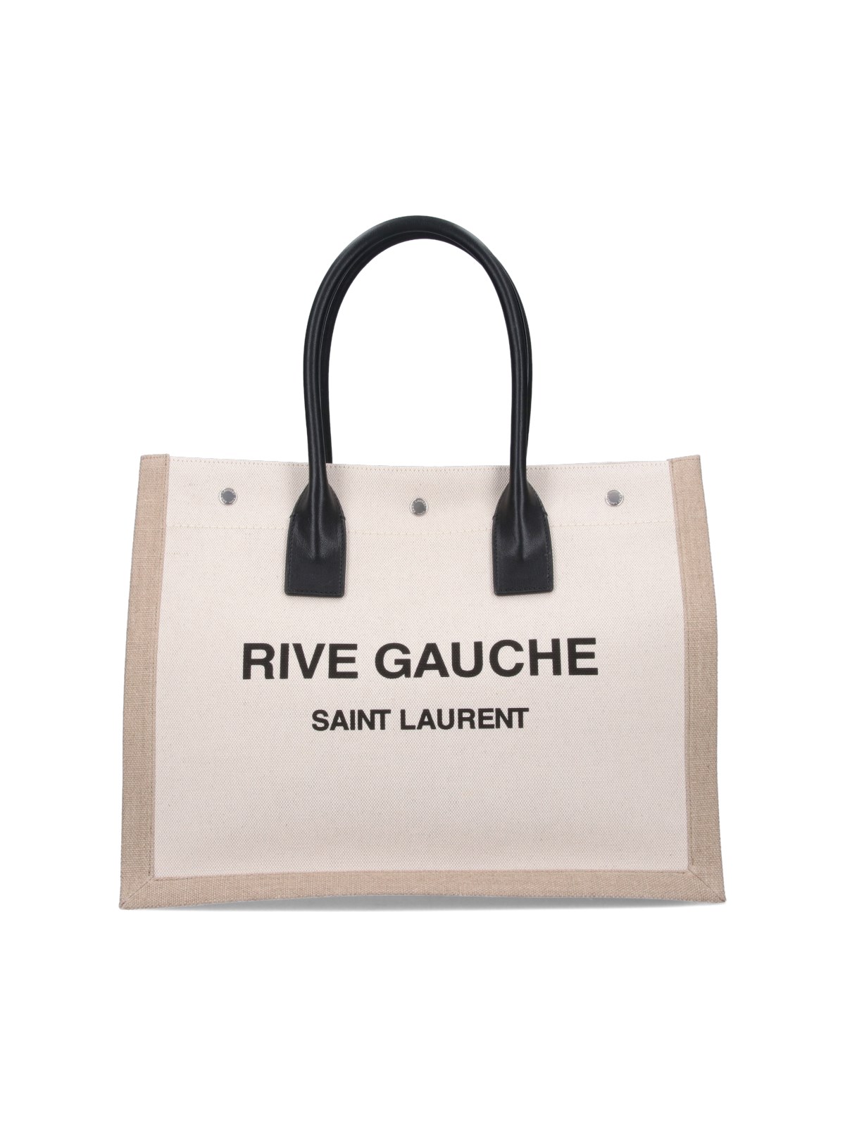 Saint Laurent 'rive Gauche' Tote Bag In Cream