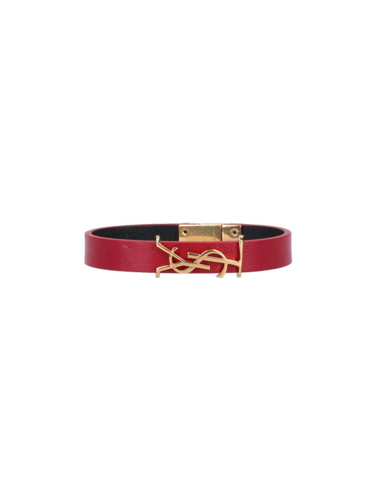 Opyum Leather Bracelet in Red - Saint Laurent
