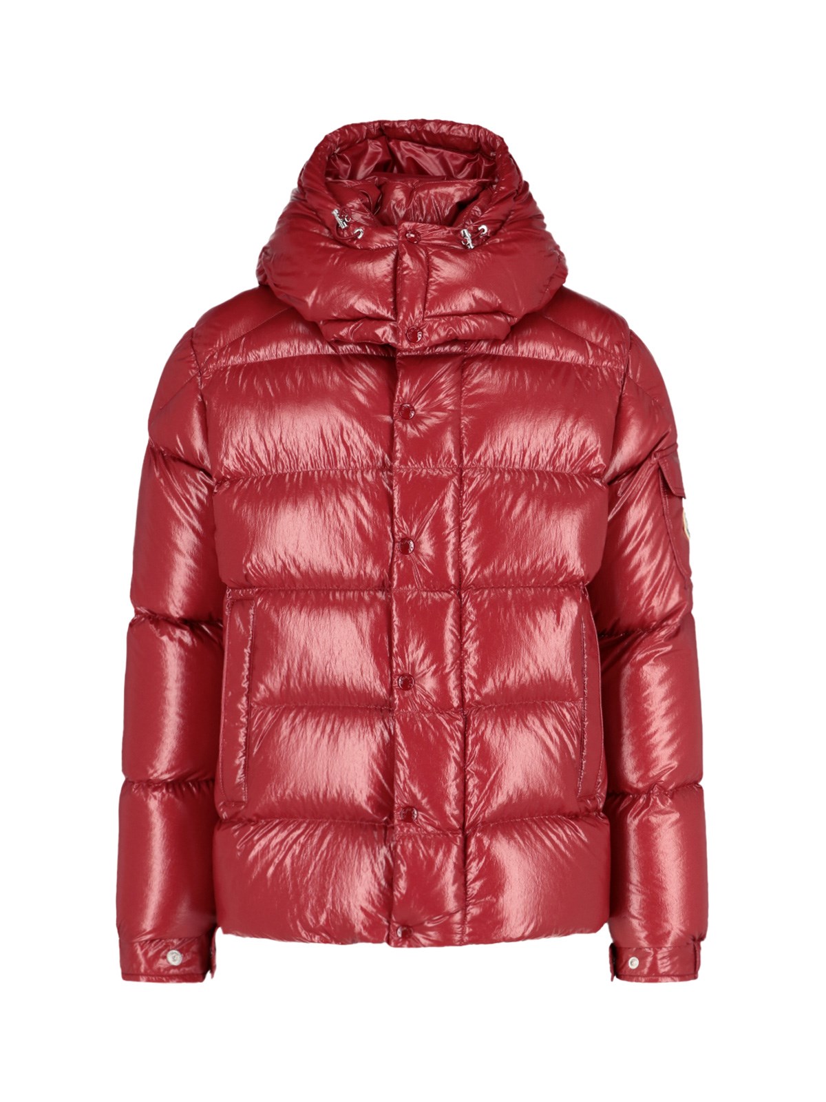 Moncler Maya 70 Quilted Shell Hooded Down Jacket In Rosso