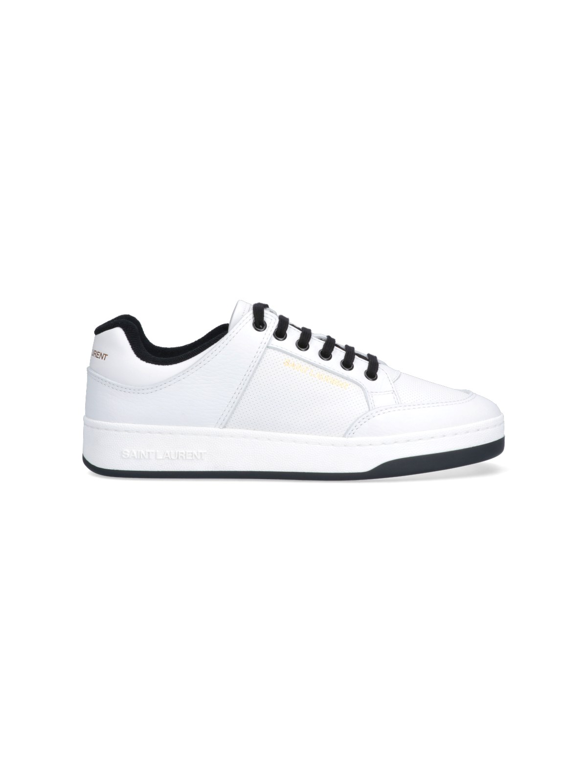Shop Saint Laurent 'sl/61' Sneakers Basse In Bianco