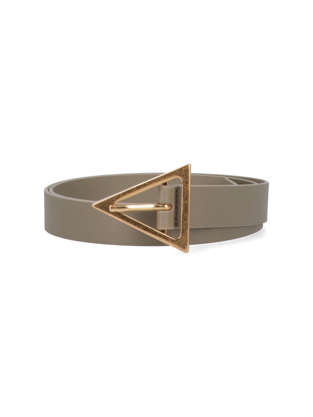 Shop Bottega Veneta 'triangle' Belt In Taupe