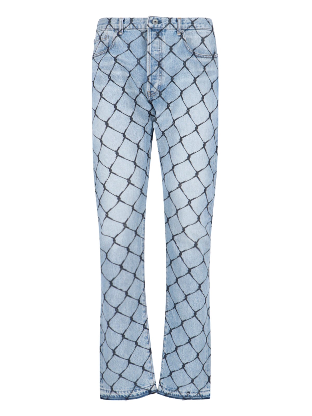 Shop Gallery Dept. 'cage' Mesh Print Pants In Blue