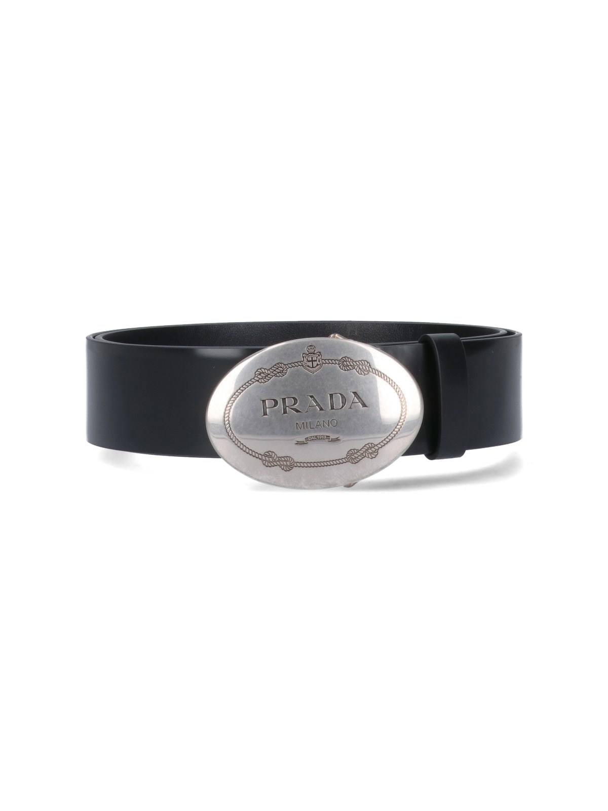 Shop Prada Logo Belt In Nero