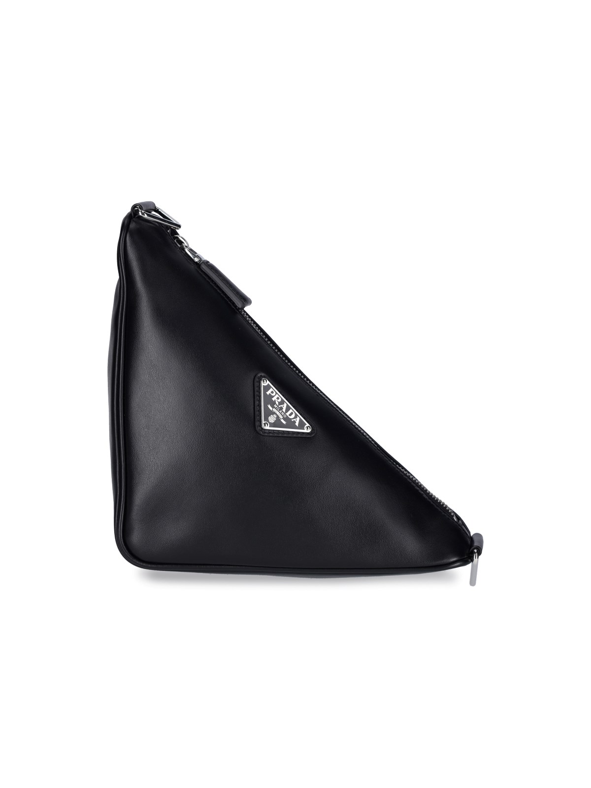 Prada 'triangle' Shoulder Bag In Nero