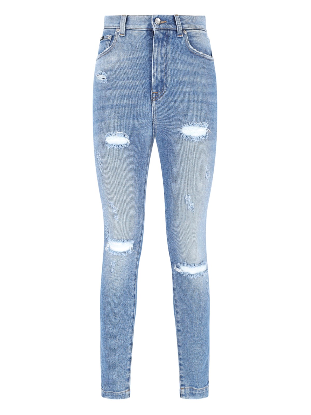 Dolce & Gabbana Grace High-rise Skinny-fit Jeans In Azzurro